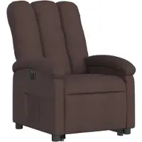 vidaXL Fauteuil relax avec releveur électrique Tissu marron foncé