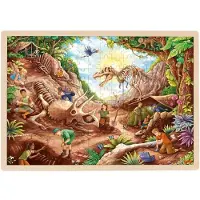 Goki Puzzle en bois Fouilles de dinosaures 192 pièces