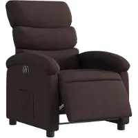 vidaXL Fauteuil relax électrique brun foncé Tissu