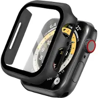 IMoshion Coque rigide à couVerture complète pour Apple Watch 7 / 8 / 9 - 45 mm - Noir