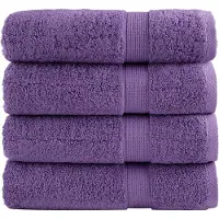 vidaXL Serviettes de douche de qualité supérieure SOLUND 4 pcs violet