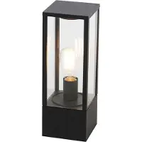 QAZQA Lampadaire industriel noir 40 cm IP44 - Charlois