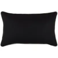 Stof - Coussin - Taille 30x50 cm - 100% Coton - Couleur Noir Lin - Modèle Duo - Épaisseur Idéale - Confortable et Élégant - Agréable au Toucher