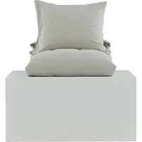 Venture Home Ensemble de lit Mila 200x150 cm Coton Gris clair