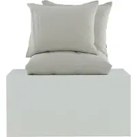 Venture Home Ensemble de lit Mila 220x240 cm Coton Gris clair