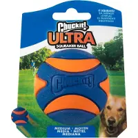 Chuckit! Balle Ultra Squeaker Ball Chuckit taille M 6,4 cm de diamètre - Jouet pour chien