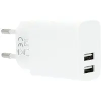 Ginza.se Chargeur GEAR 220V 2xUSB-A (2 ports), Chargeur USB, Blanc
