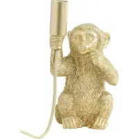 Present Time Light & Living - lampe de table - Monkey - or - plastique - lampe animalière - E14 - 1863385
