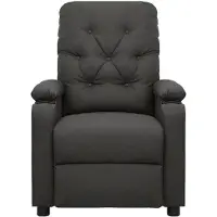 The Living Store Fauteuil relax gris foncé Tissu