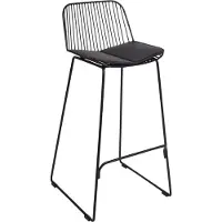 Beliani Ensemble de 2 chaises de bar noir Pensacola Lumarko !