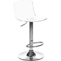 Beliani Lot de 2 tabourets de bar transparents en acrylique pivotants à vérin à gaz réglables en hauteur style moderne cuisine salle à manger