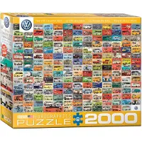 Eurographics Puzzle Volkswagon Groovy Bus Collage 2000 pieces