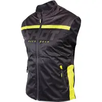 Shot Race Gear Gilet sans manches Shot Team Motocross, noir/blanc/jaune, 3XL