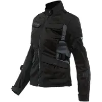 Dainese Veste textile pour moto Desert Tex pour femme, noir/gris, 46