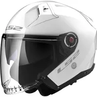 LS2 OF603 Infinity II Solid Brillant Blanc Casque Jet Taille XS