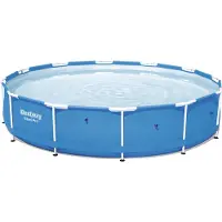 Bestway Steel Pro Frame Pool sans pompe, ronde 366x76cm piscine à cadre acier, bleue