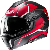 HJC i100 Lorix MC1SF Casque Modulable Mat/Noir/Blanc/Rouge S unisex