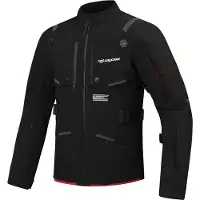 Ixon M-Skeid Noir Bright Rouge Blouson Moto Textile Taille L