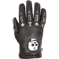Helstons Kustom Hiver Skull Leather Gloves Noir 3XL Homme