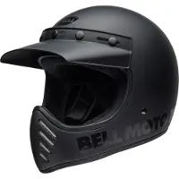 Bell Moto-3 Classic, casque à croix ,Noir Mat/Noir ,XL