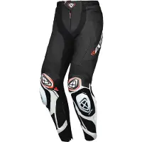 Ixon Vortex 3 PT Noir Blanc Pantalon Moto Cuir Taille XS