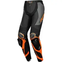 Ixon Vortex 3 PT Noir Anthracite Orange Pantalon Moto Cuir Taille 3XL