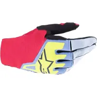 Alpinestars Techstar Gloves Light Blue Red Berry Black Taille M