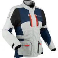Bering Veste textile imperméable pour femme Siberia, gris/bleu/rouge, 46