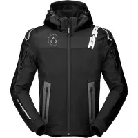 Spidi Sweat à capuche Warrior pour moto, noir/blanc, 2XL