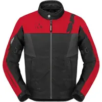 Spidi Veste textile imperméable pour moto Corsa H2Out, noir/rouge, M