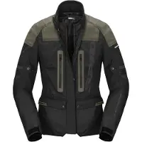 Spidi Traveler 3 Evo H2Out blouson textile moto étanche pour femme, noir/olive, 2XL