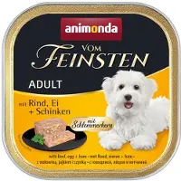 Animonda Vom Feinsten Adult Aliments humides avec bœuf, œuf et jambon pour chiens 22x150 g