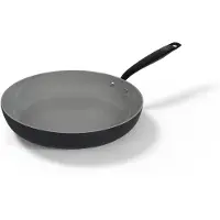 BE Living Poêle à frire - Ø 28 cm - Poêle à frire en céramique sans PFAS - Convient à toutes les sources de chaleur - Noir