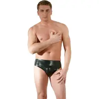 The Latex Collection LATEX - Boxer homme avec gode anal pénien intégré (noir) - XL