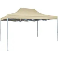 vidaXL Tente pliante Pop-Up 3x4,5 m blanc crème