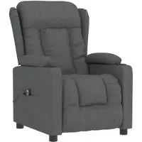 vidaXL Fauteuil relax électrique gris foncé Tissu