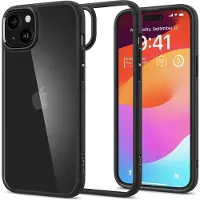 Spigen Crystal Hybrid Case pour iPhone 15 Plus - Noir transparent
