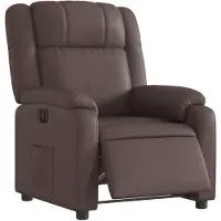 vidaXL Fauteuil relax électrique marron similicuir