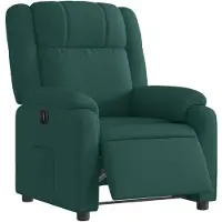 vidaXL Fauteuil relax électrique vert foncé Tissu