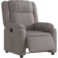 vidaXL Fauteuil relax électrique Tissu Taupe