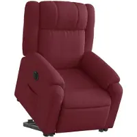 vidaXL Fauteuil relax avec releveur électrique Tissu rouge vin