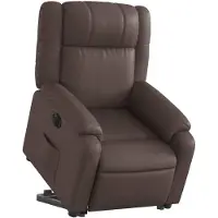 vidaXL Fauteuil relax releveur électrique marron similicuir