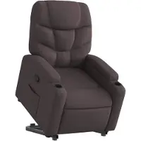 vidaXL Fauteuil relax avec releveur Tissu marron foncé