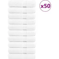 vidaXL Essuie-mains de qualité supérieure SOLUND 50 pcs blanc 600 g/m²