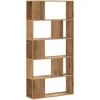 vidaXL Bibliothèque 5 niveaux chêne artisanal bois ingénierie