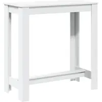 vidaXL Table de bar blanche 102x50x103,5 cm Bois composite