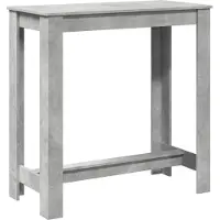 vidaXL Table de bar gris béton 102x50x103,5 cm Bois composite