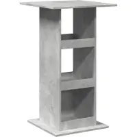 vidaXL Table de bar avec étagères gris béton 60x60x102 cm Bois composite