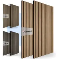 TecTake - Lot de 2 panneaux acoustiques Sonic Wall - chêne clair - Panneau absorbant le son - Isolation acoustique - couleurs variées - dim. par panneau (LxLxH) : env. 120x60x2,1cm