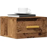 vidaXL Tables de chevet murales 2 pcs vieux bois 35x35x20 cm